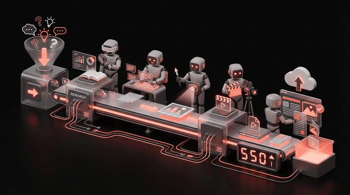 Building in Public With AI Agents: My Content Pipeline Does 550 Videos a Day