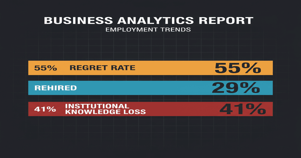 Comparison of outcomes between companies that augmented workers with AI versus those that replaced them