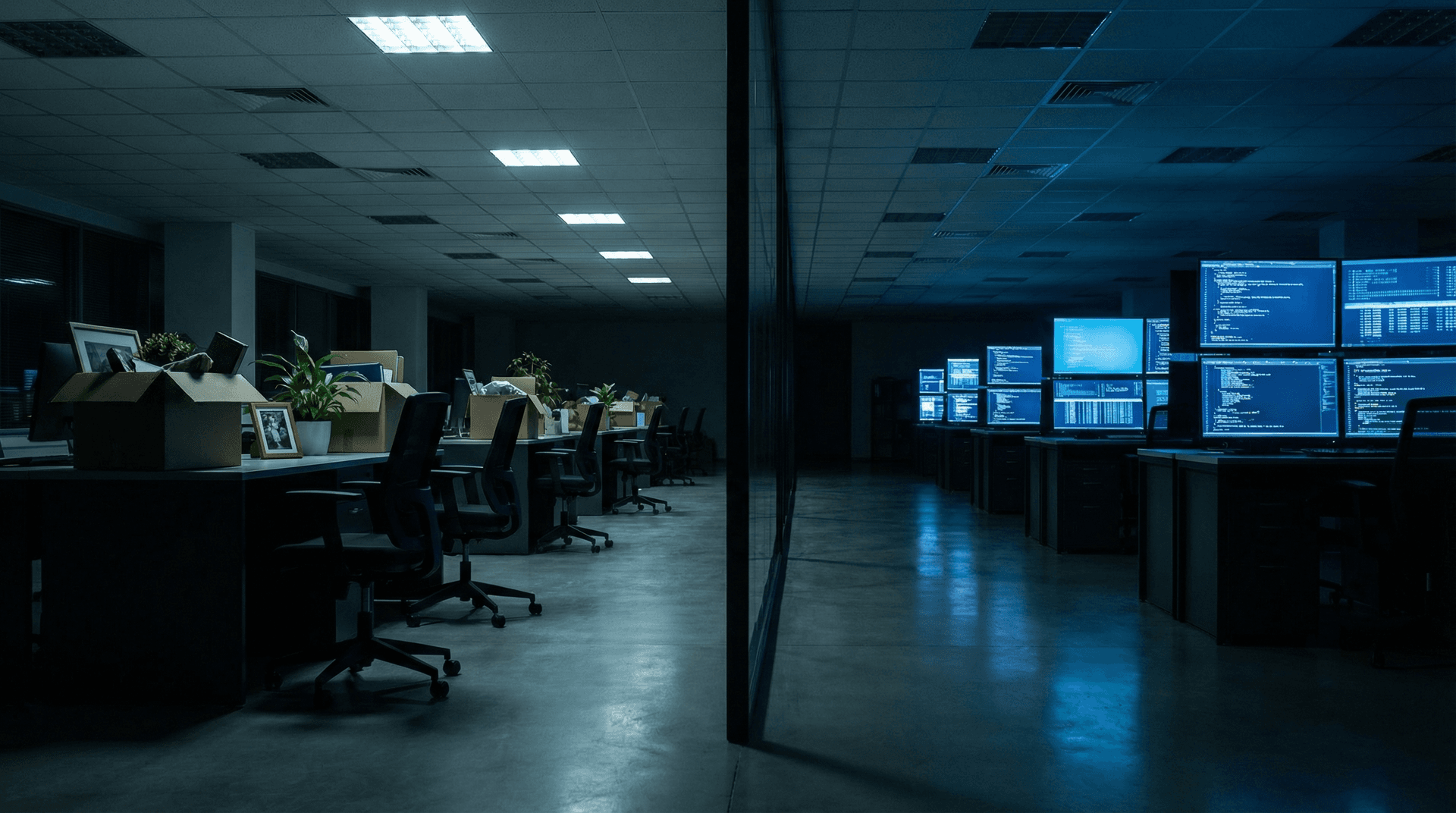 Contrast between enterprise replacement model and small business augmentation model for AI agents