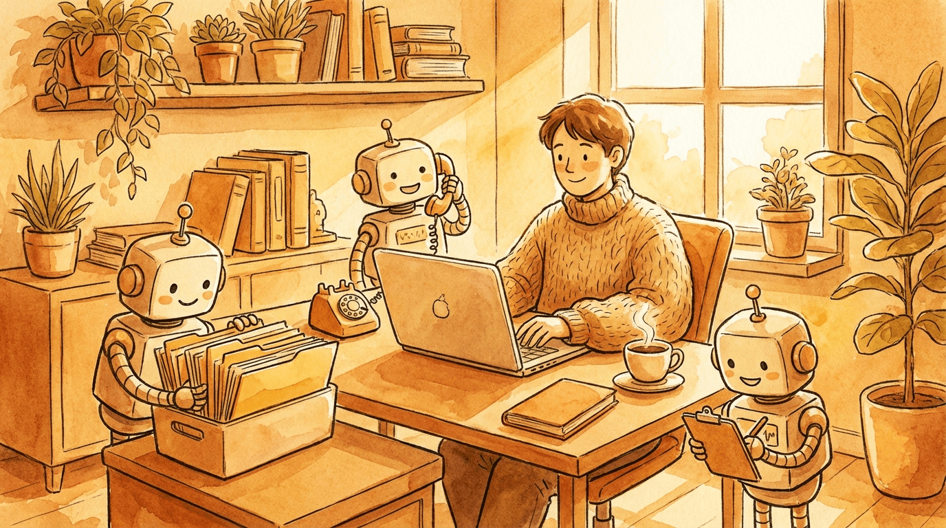 A small team augmented by AI agent assistants