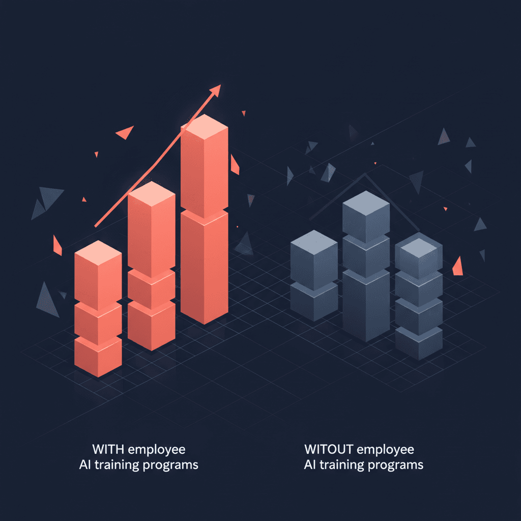 Data comparing AI adoption outcomes in companies with strong change management versus those relying on mandates alone
